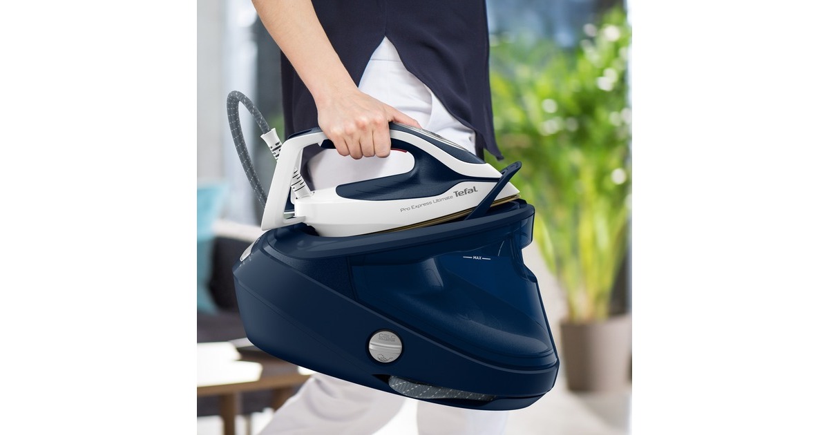 Tefal Pro Express Ultimate II GV9720, Dampfbügelstation(blau/weiß)