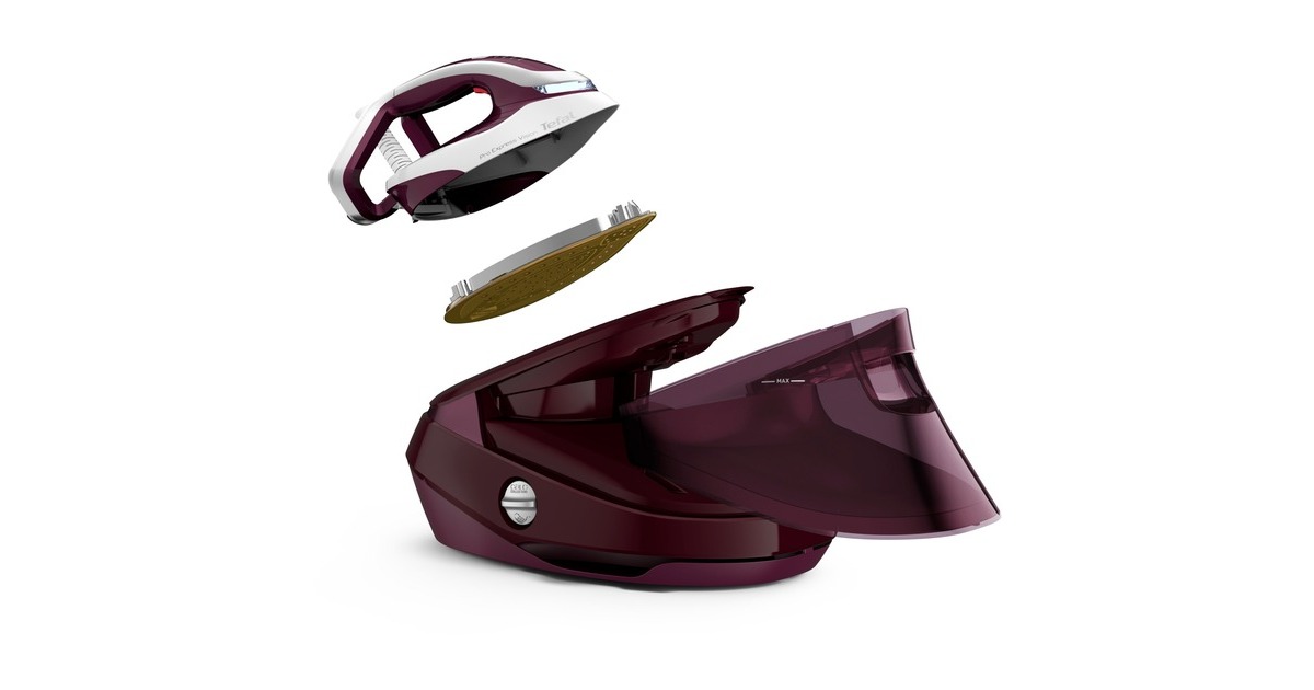 Tefal Pro Express Vision GV9810, Dampfbügelstation(aubergine/weiß)
