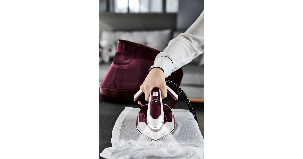Tefal Pro Express Vision GV9810, Dampfbügelstation(aubergine/weiß)