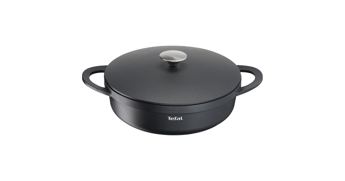 Tefal Servierpfanne Trattoria, Ø 28cm(schwarz, mit Deckel)