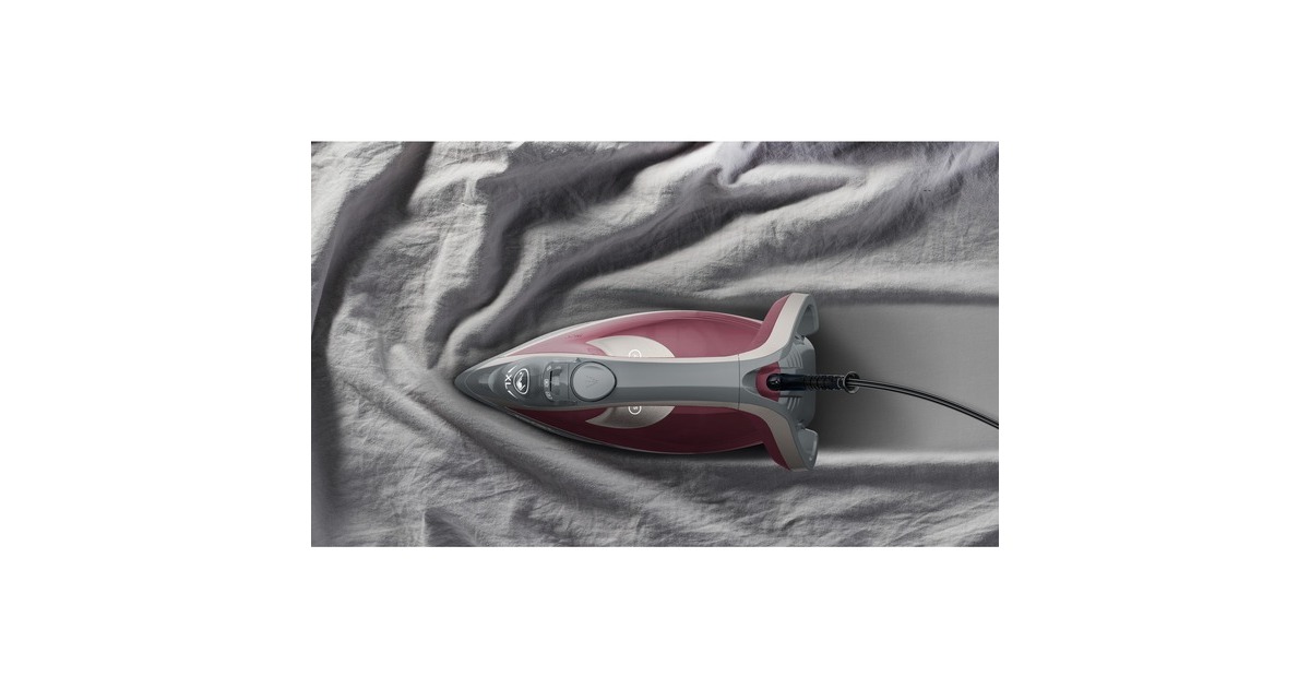 Tefal Smart Protect Plus FV 6870, Dampfbügeleisen(grau/dunkelrot)