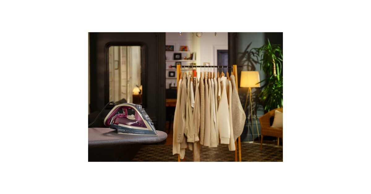 Tefal Smart Protect Plus FV 6870, Dampfbügeleisen(grau/dunkelrot)