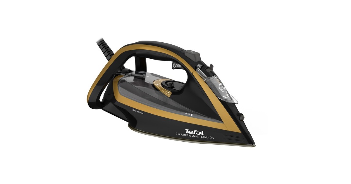 Tefal TurboPro FV 5696, Dampfbügeleisen(schwarz/gold)