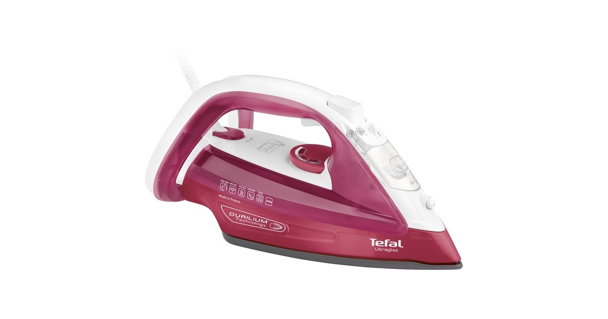 Tefal Ultragliss FV 4920, Dampfbügeleisen(weiß/rot)