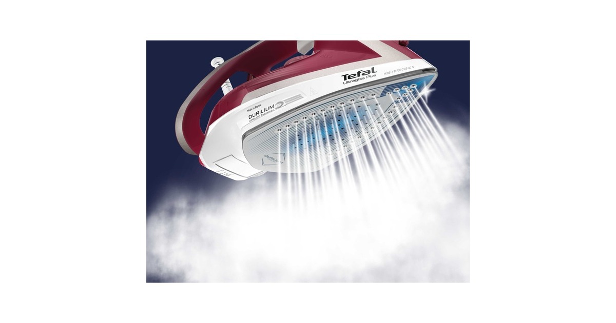 Tefal Ultragliss Plus FV 6810, Dampfbügeleisen(weinrot/weiß, Outlet)