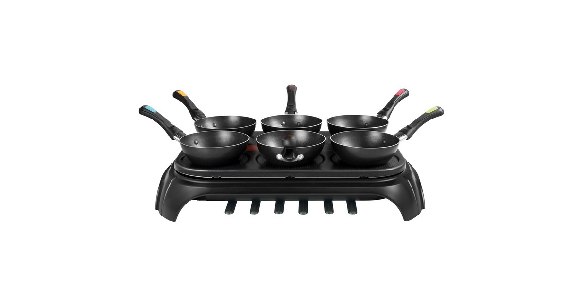 Tefal Wokparty Duo Tischgrill, Elektrogrill(schwarz, 1.000 Watt)