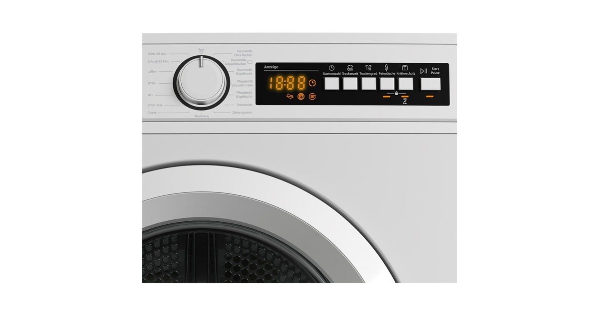 Telefunken T-WP8-202-W, Wärmepumpen-Kondensationstrockner(weiß)