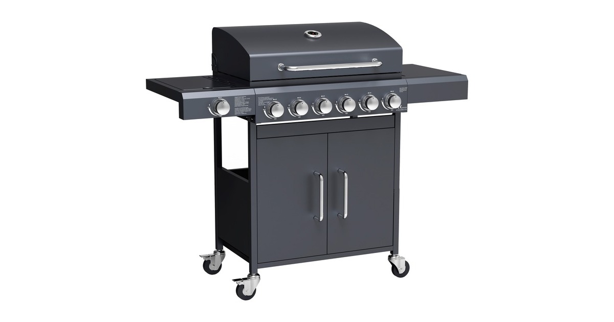 Tepro Gasgrill Cincinnati, mit Seitenbrenner(schwarz (matt), 14 kW) Tepro Gasgrill Cincinnati, mit Seitenbrenner(schwarz (matt), 14 kW)