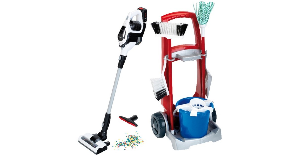 Theo Klein Besenwagen mit Staubsauger Bosch Unlimited, Kinderhaushaltsgerät