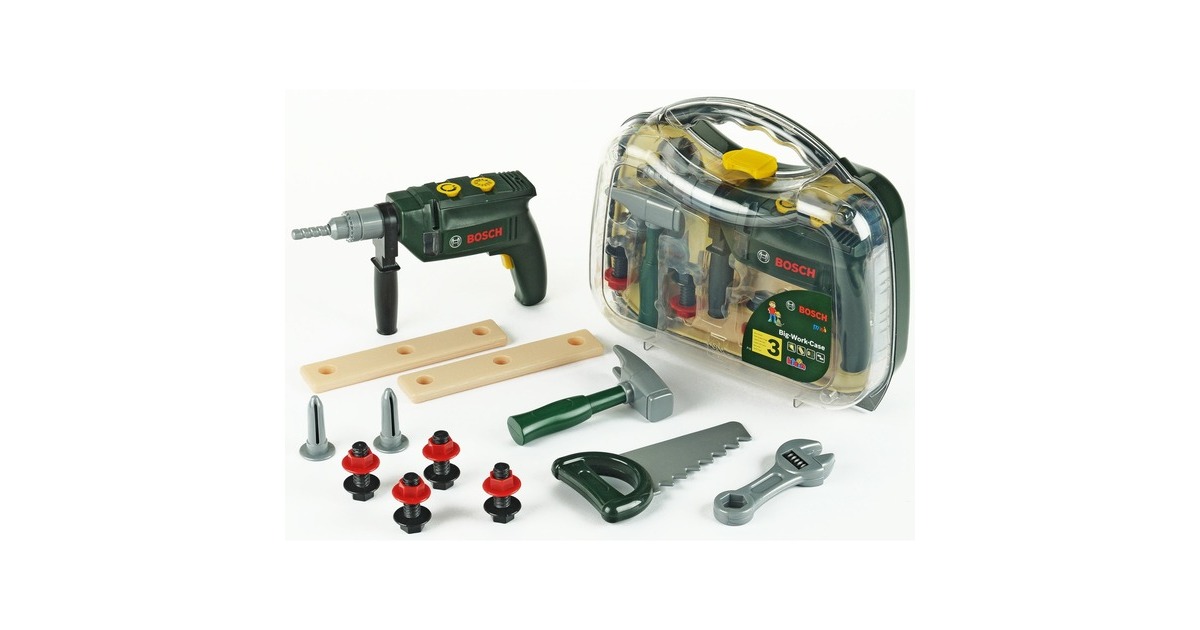 Theo Klein Bosch Werkzeugkoffer mit Bohrmaschine, Kinderwerkzeug