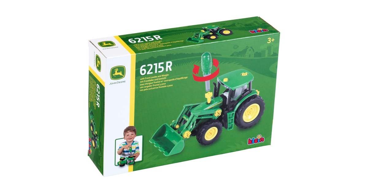 Theo Klein John Deere-Traktor mit Frontlader und Gewicht, Spielfahrzeug(grün)