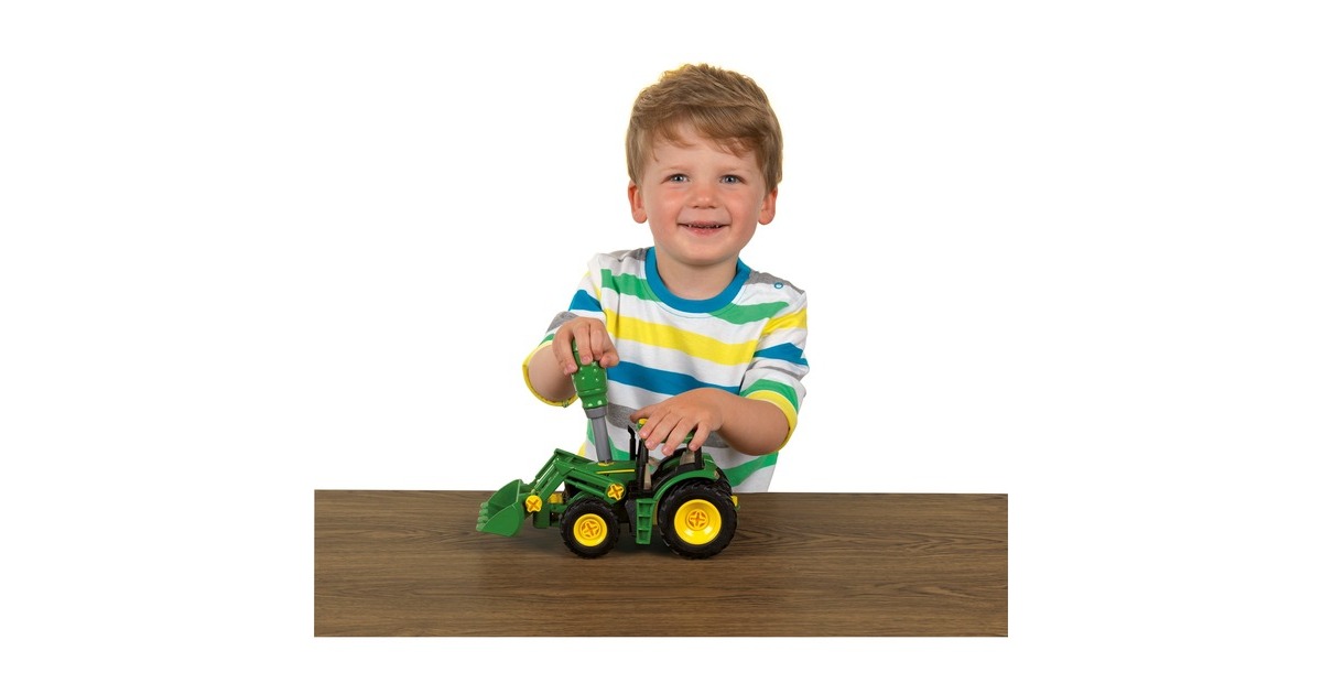 Theo Klein John Deere-Traktor mit Frontlader und Gewicht, Spielfahrzeug(grün)