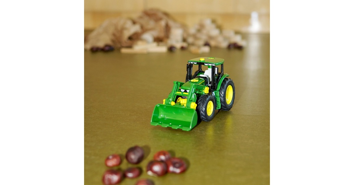 Theo Klein John Deere-Traktor mit Frontlader und Gewicht, Spielfahrzeug(grün)