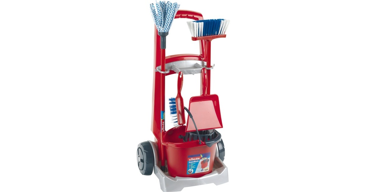 Theo Klein Vileda Besenwagen, Kinderhaushaltsgerät(rot/grau)