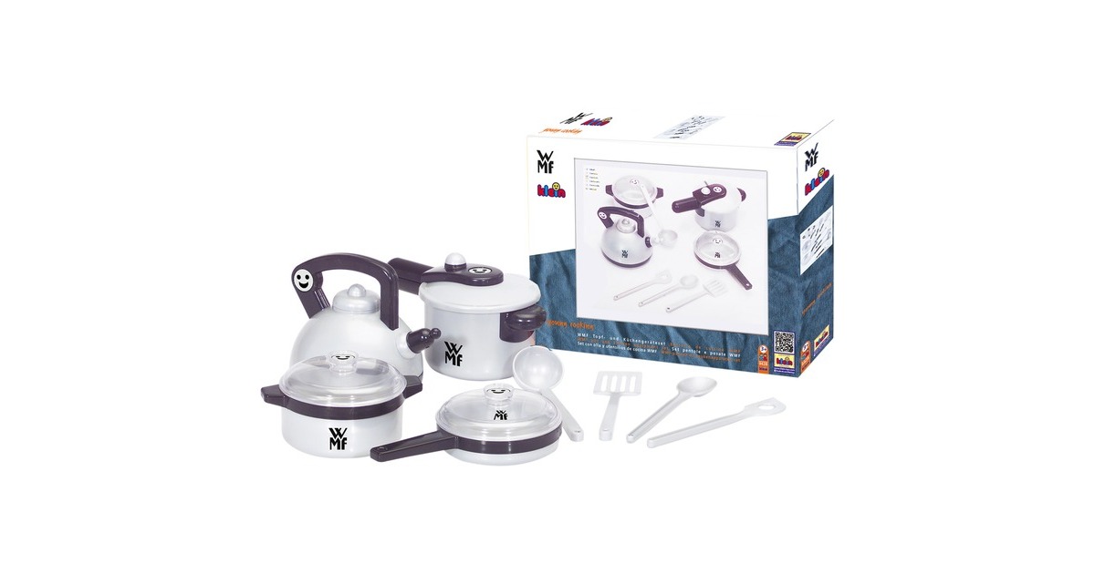 Theo Klein WMF Topfset, Kinderhaushaltsgerät(grau/schwarz)