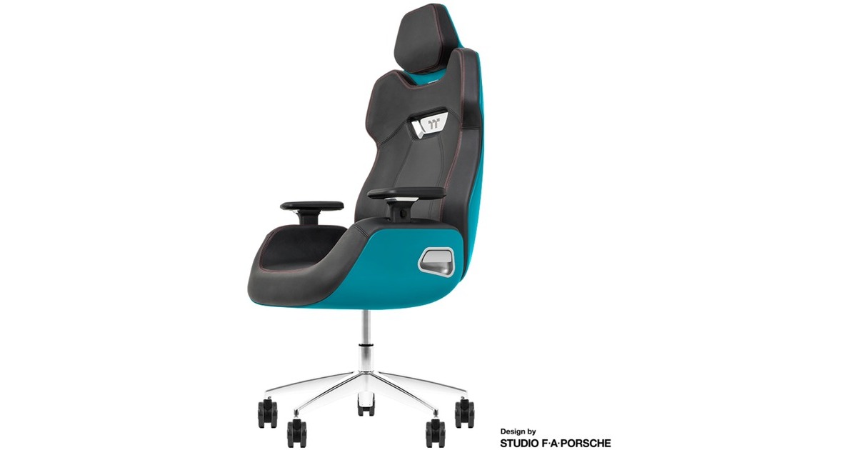 Thermaltake ARGENT E700 Design by Studio F. A. Porsche, Gaming-Stuhl(petrol/schwarz, Ocean Blue)