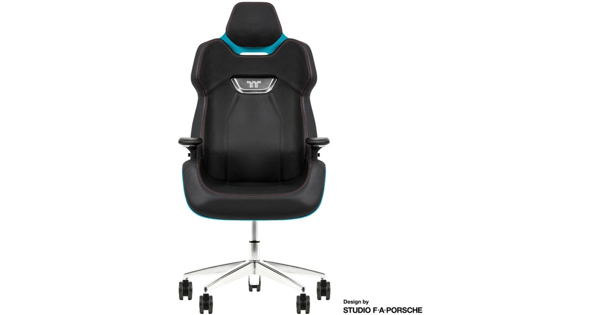 Thermaltake ARGENT E700 Design by Studio F. A. Porsche, Gaming-Stuhl(petrol/schwarz, Ocean Blue)