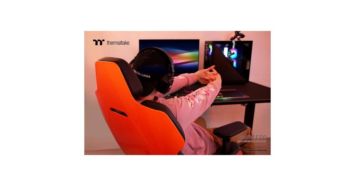 Thermaltake ARGENT E700 Design by Studio F. A. Porsche, Gaming-Stuhl(petrol/schwarz, Ocean Blue)