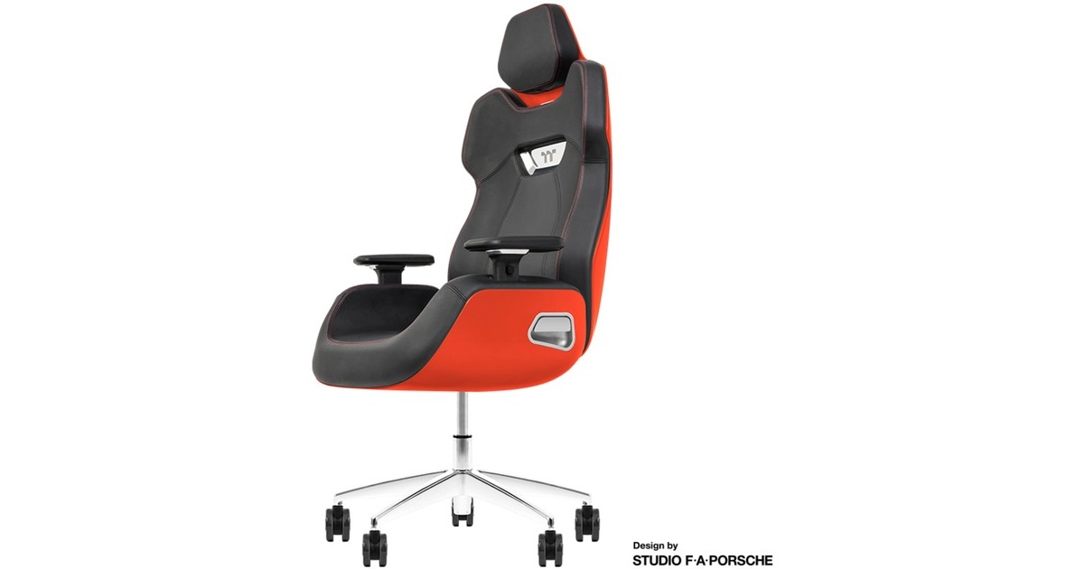 Thermaltake ARGENT E700 Design by Studio F. A. Porsche, Gaming-Stuhl(dunkelorange/schwarz, Flaming Orange)