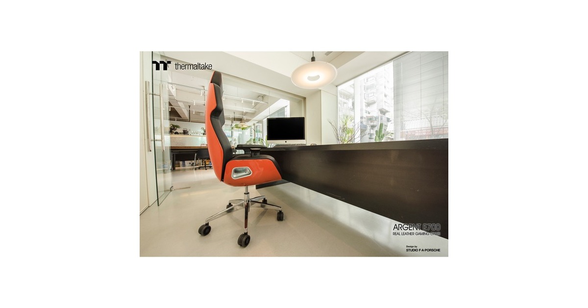 Thermaltake ARGENT E700 Design by Studio F. A. Porsche, Gaming-Stuhl(dunkelorange/schwarz, Flaming Orange)