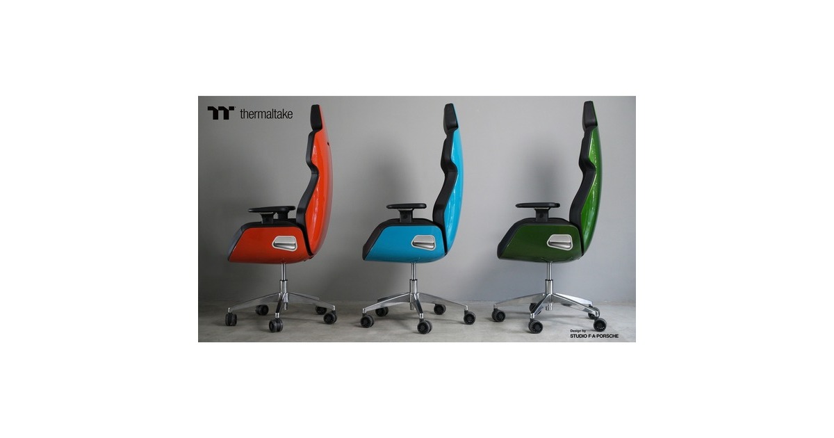 Thermaltake ARGENT E700 Design by Studio F. A. Porsche, Gaming-Stuhl(dunkelorange/schwarz, Flaming Orange)
