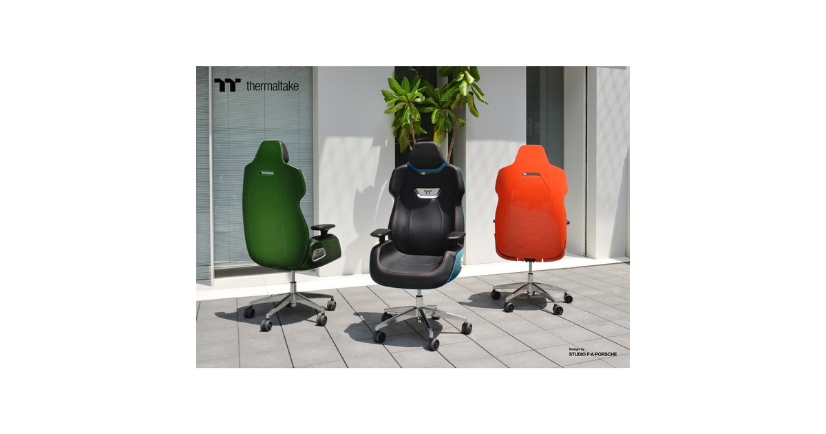 Thermaltake ARGENT E700 Design by Studio F. A. Porsche, Gaming-Stuhl(dunkelorange/schwarz, Flaming Orange)