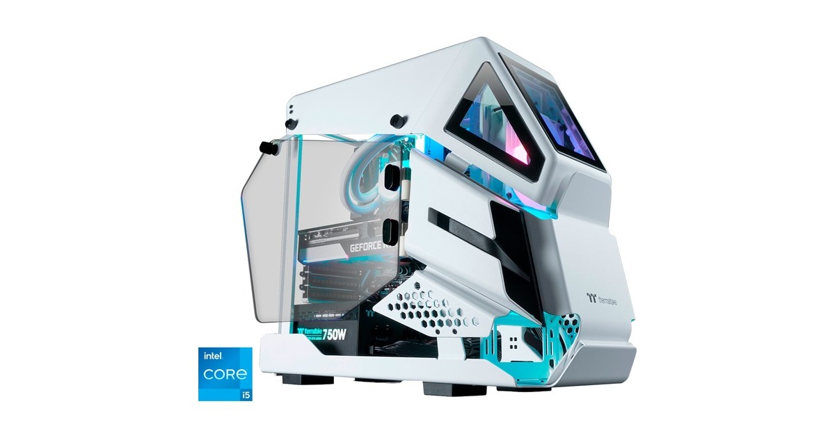 Thermaltake Amalthea V2 Snow, Gaming-PC(weiß/transparent, Windows 11 Home 64-Bit)