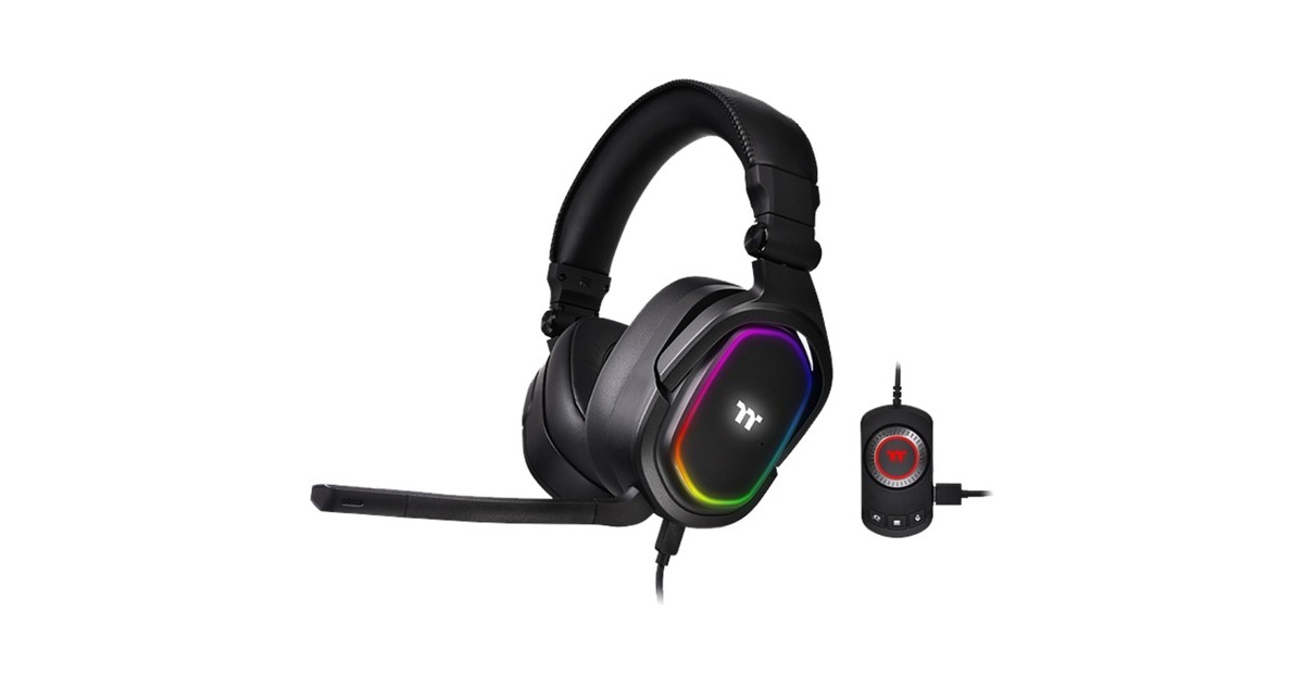 Thermaltake Argent H5 RGB 7.1, Gaming-Headset(schwarz, Klinke)