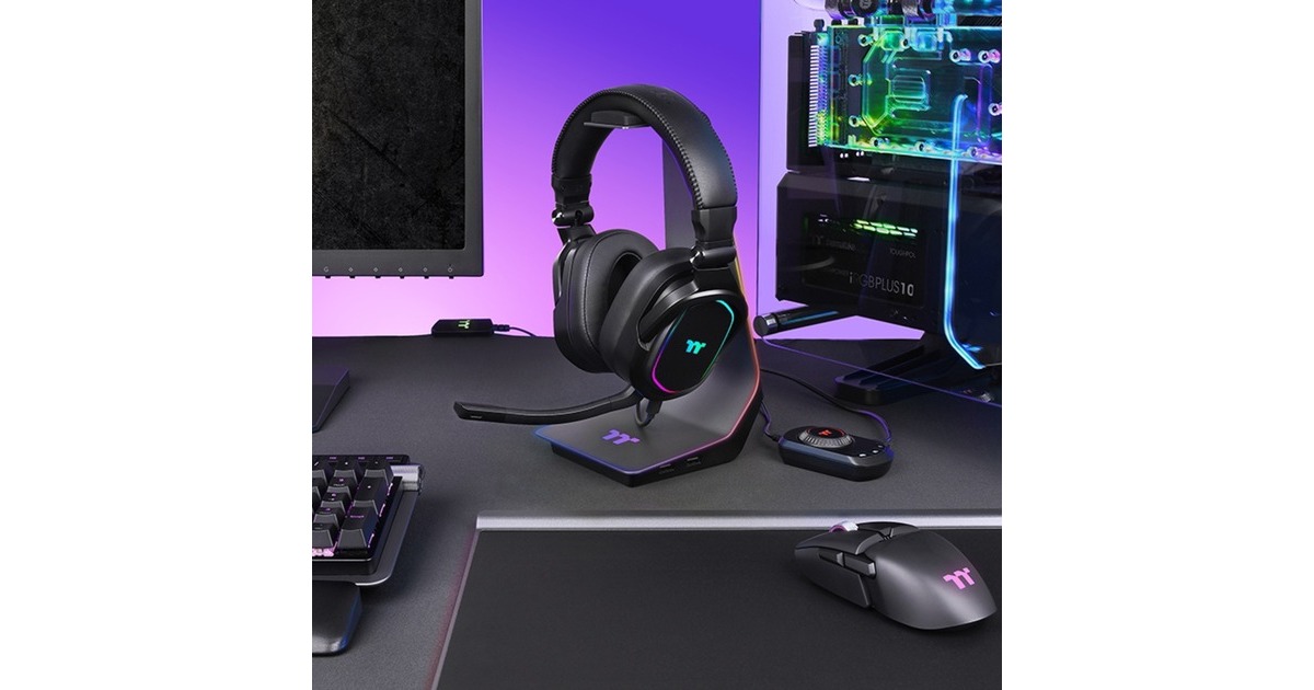 Thermaltake Argent H5 RGB 7.1, Gaming-Headset(schwarz, Klinke)