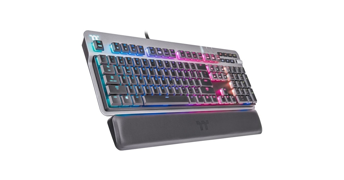 Thermaltake Argent K6 RGB, Gaming-Tastatur(titan, DE-Layout, Cherry MX Low Profile RGB Red)