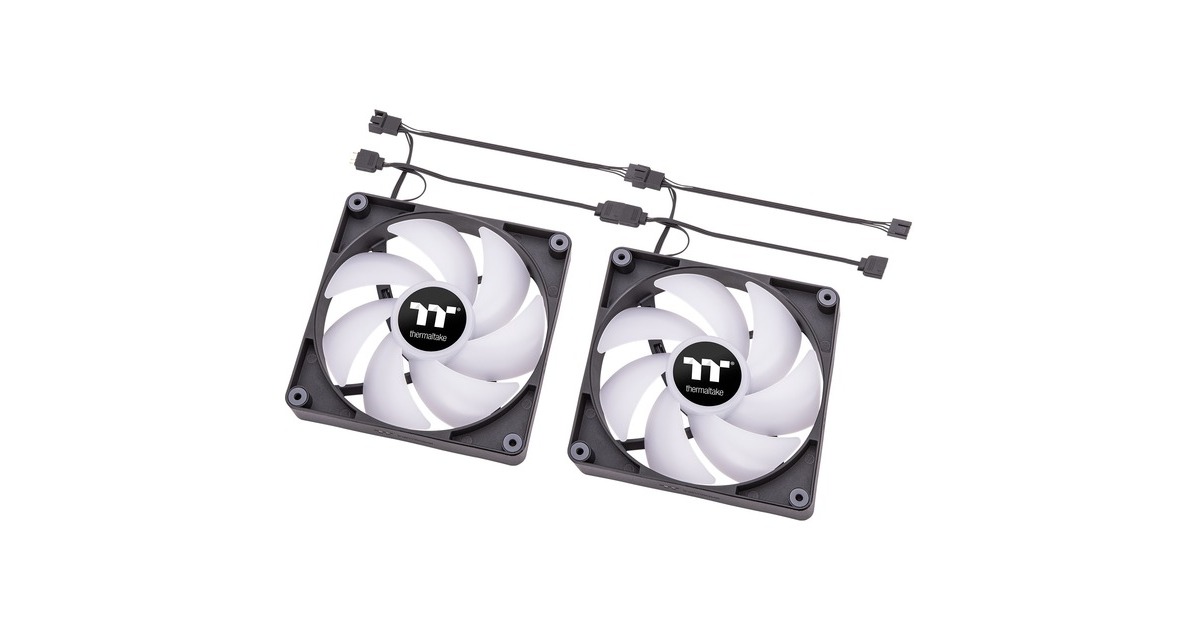 Thermaltake CT120 ARGB Sync PC Cooling Fan, Gehäuselüfter(schwarz, 2er Pack, ohne Controller)