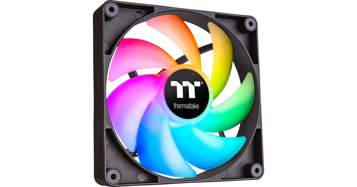 Thermaltake CT120 ARGB Sync PC Cooling Fan, Gehäuselüfter(schwarz, 2er Pack, ohne Controller)