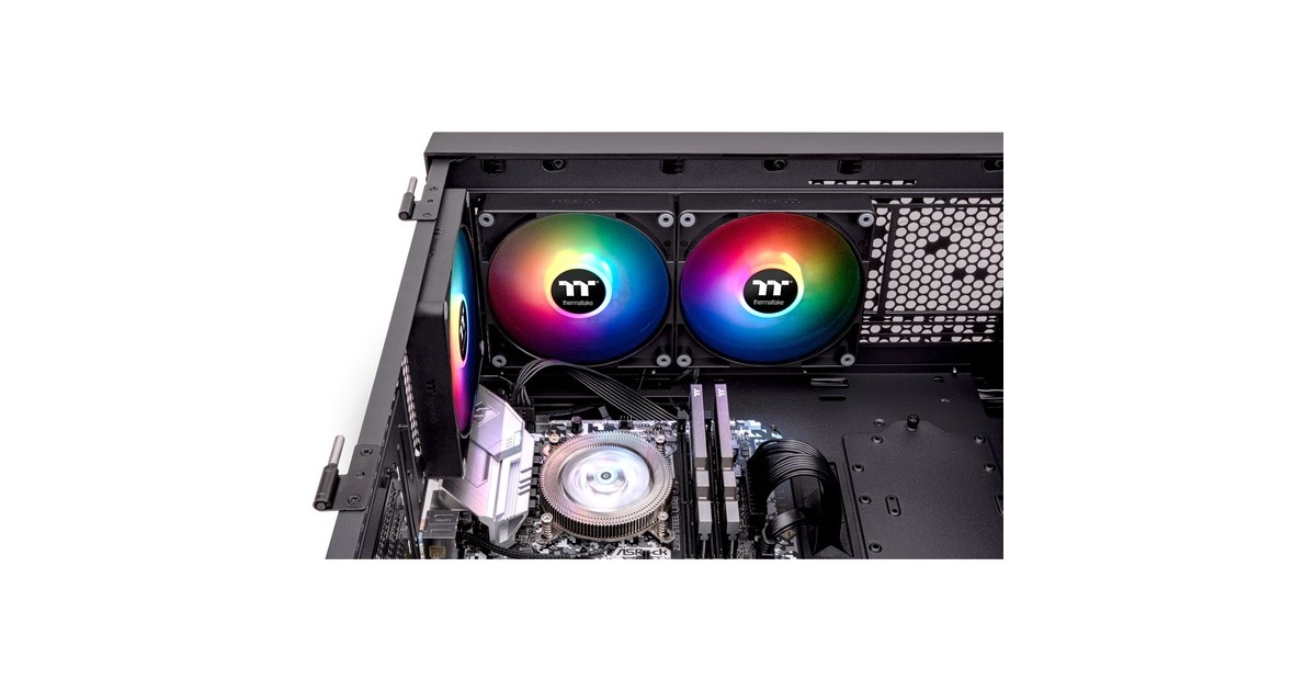 Thermaltake CT120 ARGB Sync PC Cooling Fan, Gehäuselüfter(schwarz, 2er Pack, ohne Controller)