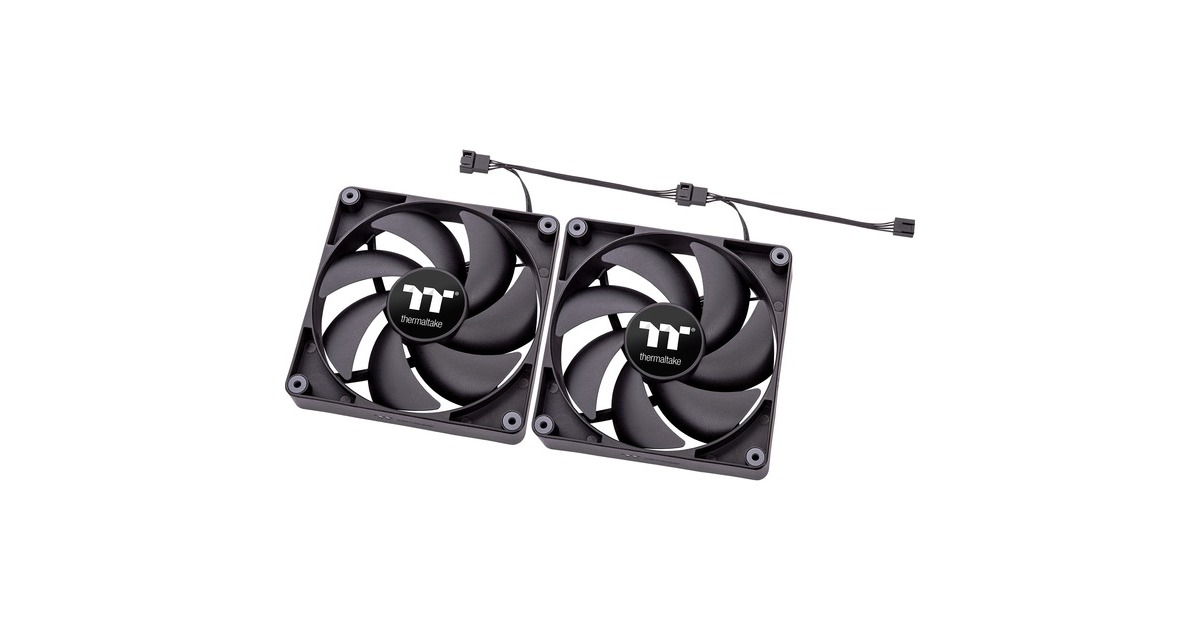 Thermaltake CT120 PC Cooling Fan, Gehäuselüfter(schwarz, 2er Pack)