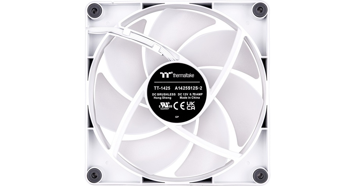 Thermaltake CT140 ARGB Sync PC Cooling Fan White, Gehäuselüfter(weiß, 2er Pack)