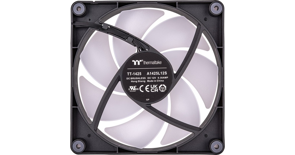 Thermaltake CT140 ARGB Sync PC Cooling Fan, Gehäuselüfter(schwarz, 2er Pack)