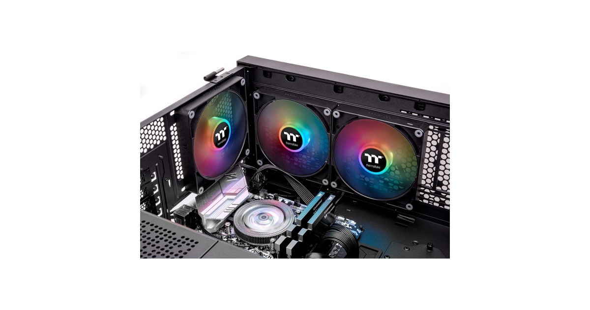 Thermaltake CT140 ARGB Sync PC Cooling Fan, Gehäuselüfter(schwarz, 2er Pack)
