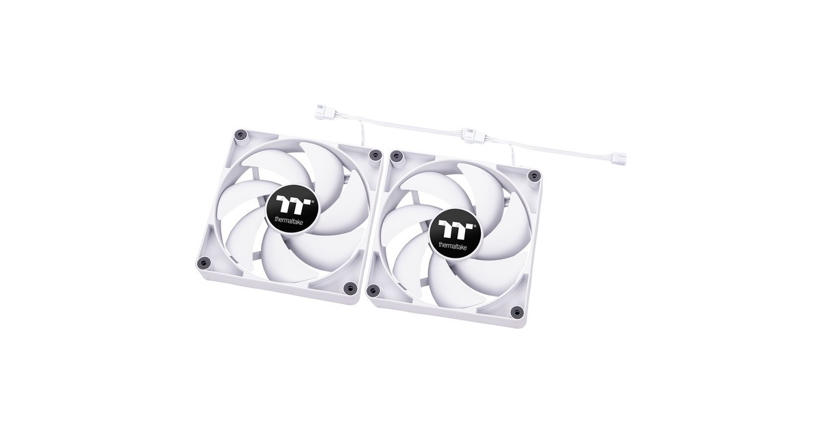Thermaltake CT140 PC Cooling Fan White, Gehäuselüfter(weiß, 2er Pack)