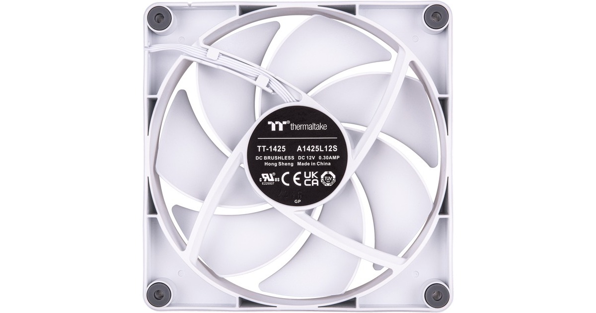 Thermaltake CT140 PC Cooling Fan White, Gehäuselüfter(weiß, 2er Pack)
