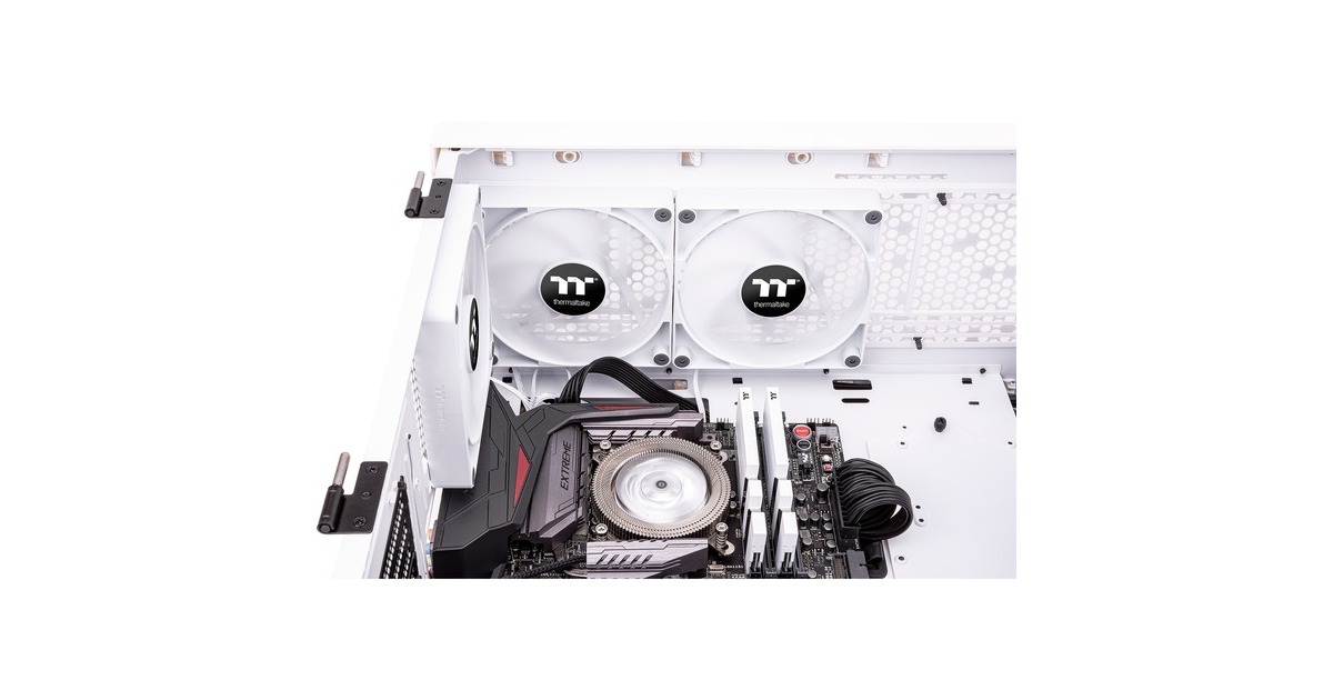 Thermaltake CT140 PC Cooling Fan White, Gehäuselüfter(weiß, 2er Pack)