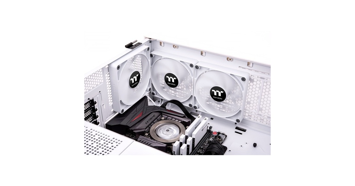 Thermaltake CT140 PC Cooling Fan White, Gehäuselüfter(weiß, 2er Pack)