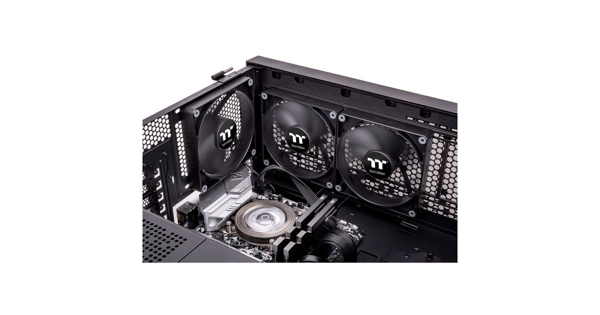 Thermaltake CT140 PC Cooling Fan, Gehäuselüfter(schwarz, 2er Pack)
