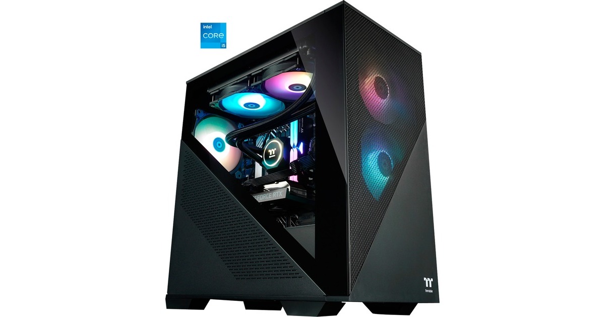 Thermaltake Calypso Black, Gaming-PC(schwarz, Windows 11 Home 64-Bit, Outlet)