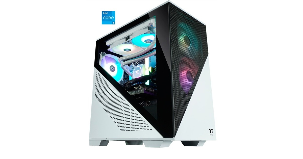 Thermaltake Calypso White, Gaming-PC(weiß, Windows 11 Home 64-Bit)