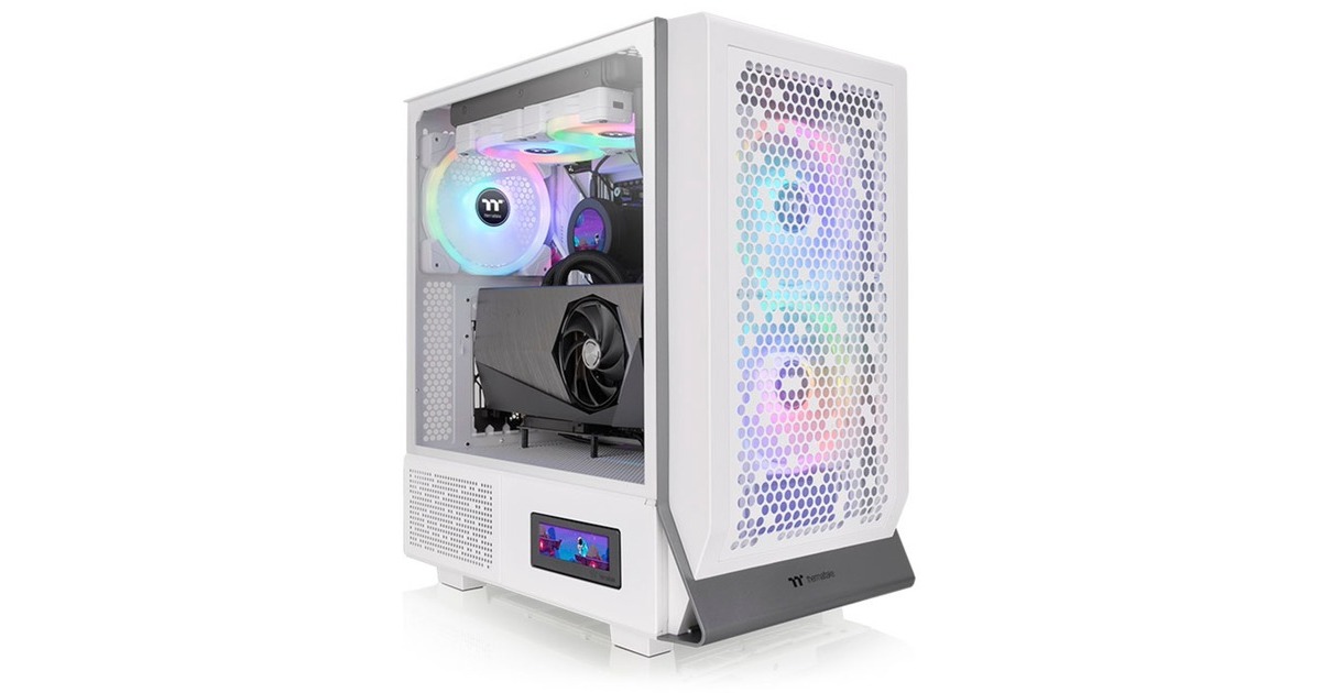 Thermaltake Ceres 300 TG ARGB , Tower-Gehäuse(weiß, Tempered Glass)