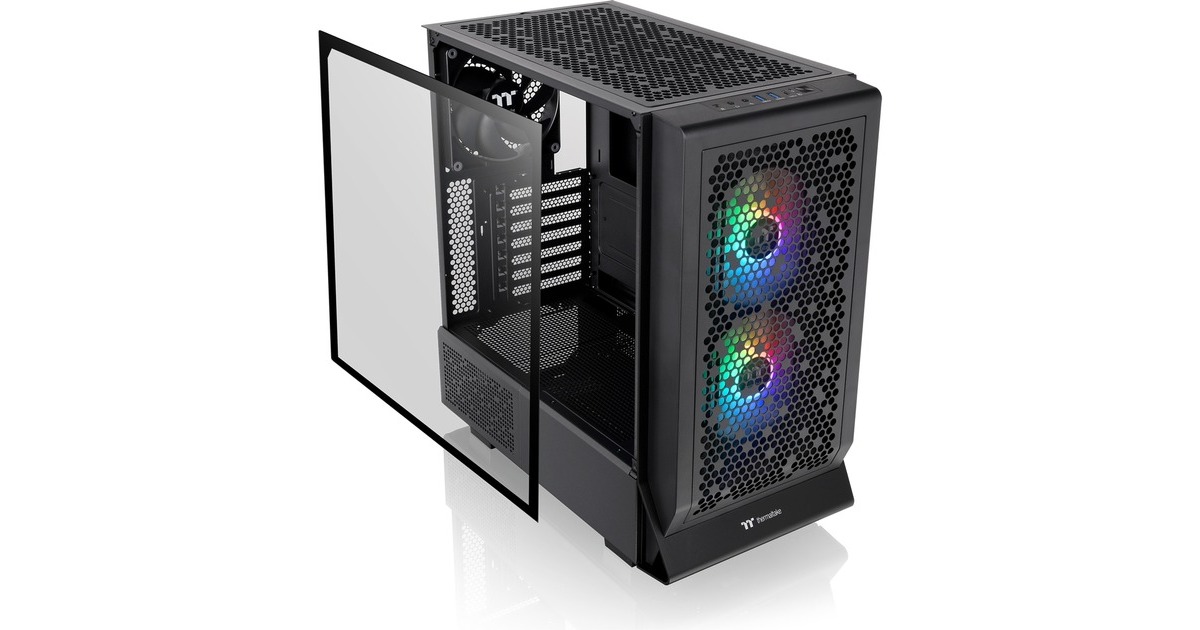 Thermaltake Ceres 330 TG ARGB , Tower-Gehäuse(schwarz, Tempered Glass)