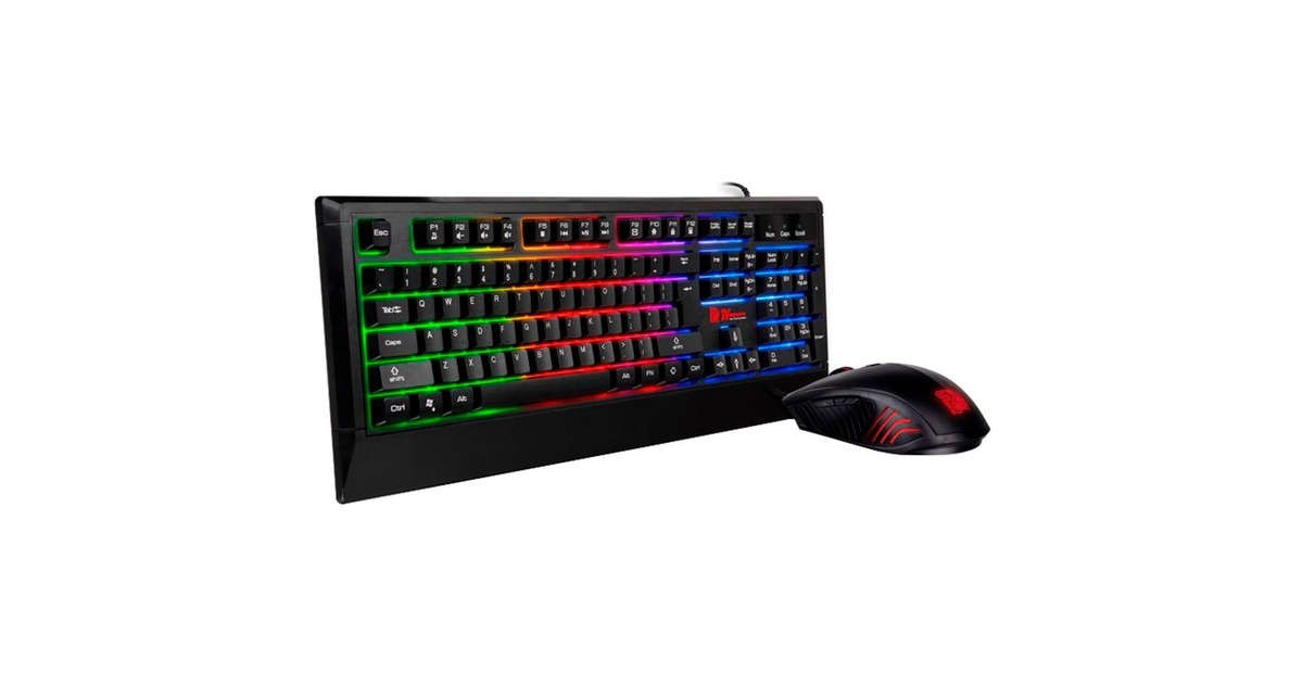 Thermaltake Challenger Combo RGB, Desktop-Set(schwarz, DE-Layout, Rubberdome)