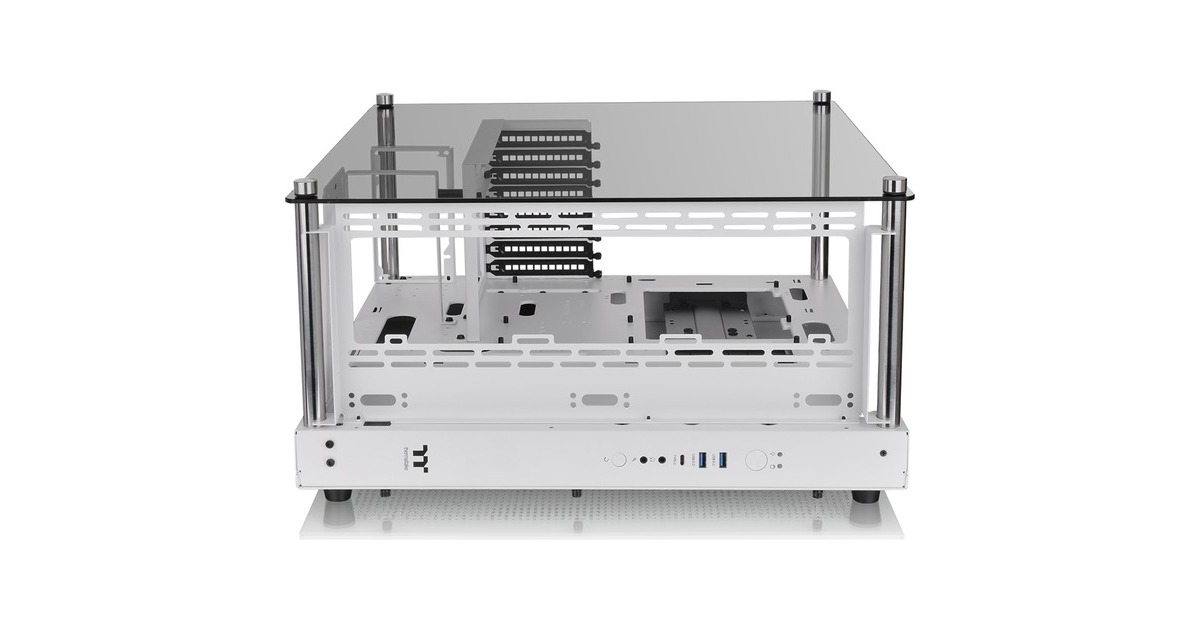 Thermaltake Core P3 TG Pro Snow, Bench/Show-Gehäuse(weiß, Tempered Glass)