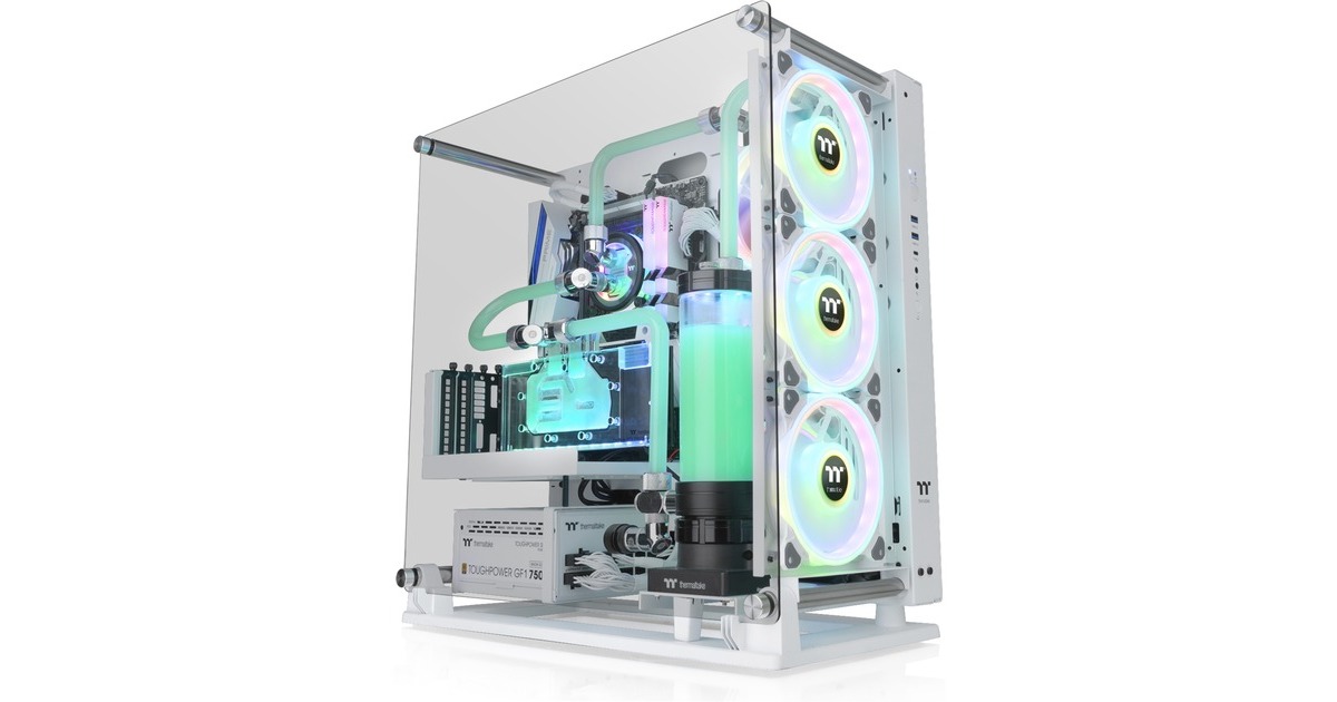 Thermaltake Core P3 TG Pro Snow, Bench/Show-Gehäuse(weiß, Tempered Glass)