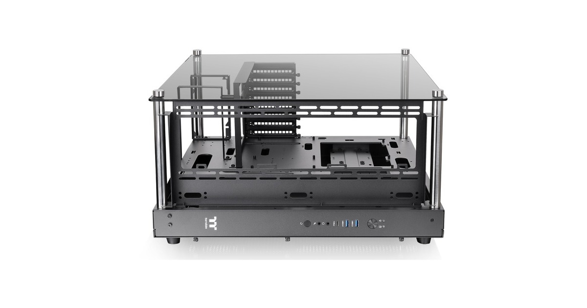 Thermaltake Core P3 TG Pro, Bench/Show-Gehäuse(schwarz, Tempered Glass)